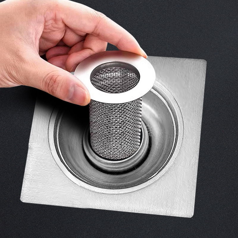 Lưới lọc cống thoát nước bằng thép không gỉ, lưới lọc chống tắc nghẽn Lavabo phòng tắm, bộ lọc thoát nước sàn L1312