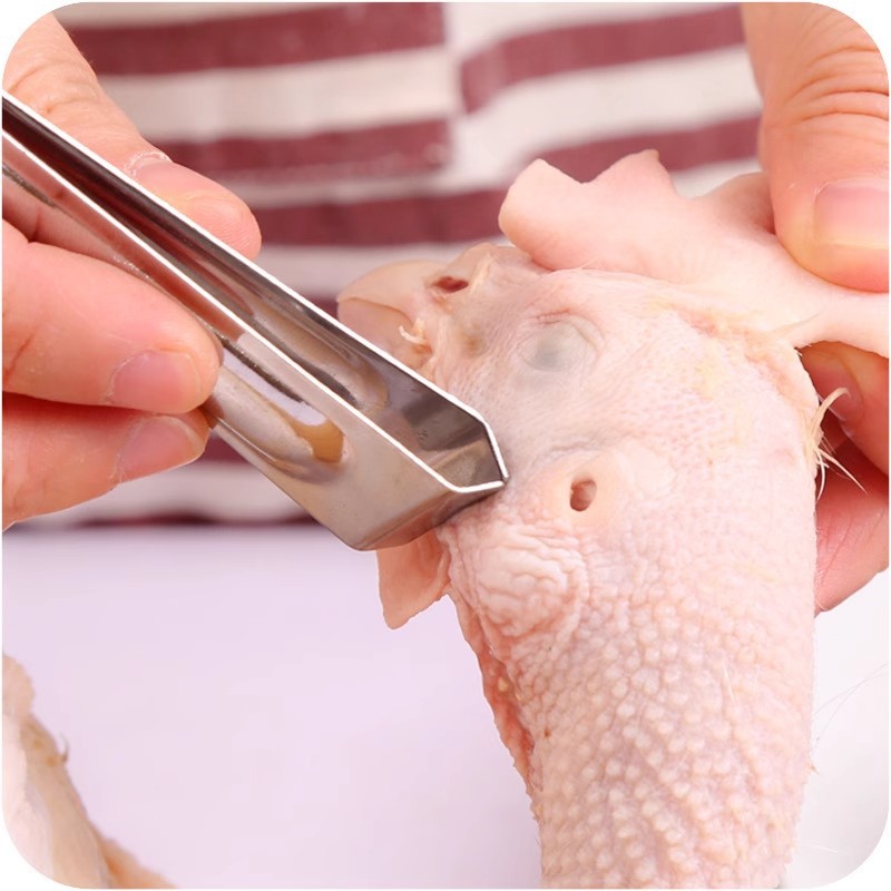 Dao cạo nhổ  lông lợn vịt gà bằng thép không gỉ kẹp lông ngỗng kẹp nhổ lông đa năng L0941