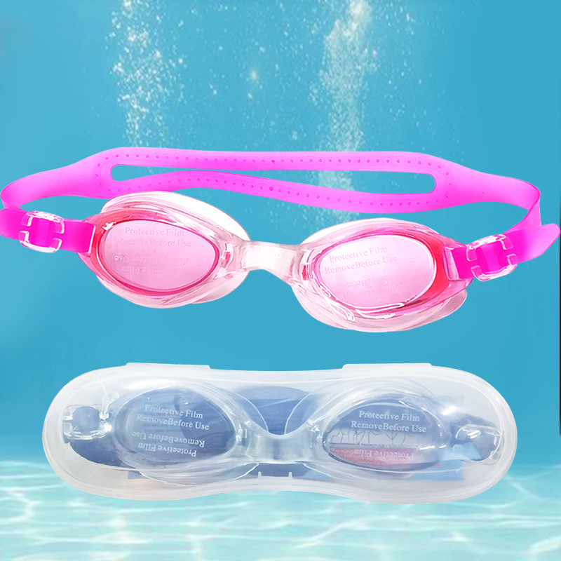 Kính bơi người lớn bảo vệ mắt có hộp, Kính bơi chống nước chống sương mù, Kính lặn hồ bơi đi biển L1321