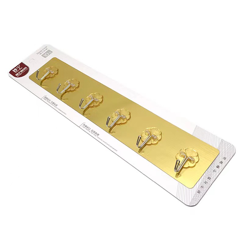 Thanh Kim Loại Dán Tường 6 Móc Treo Đồ A5311