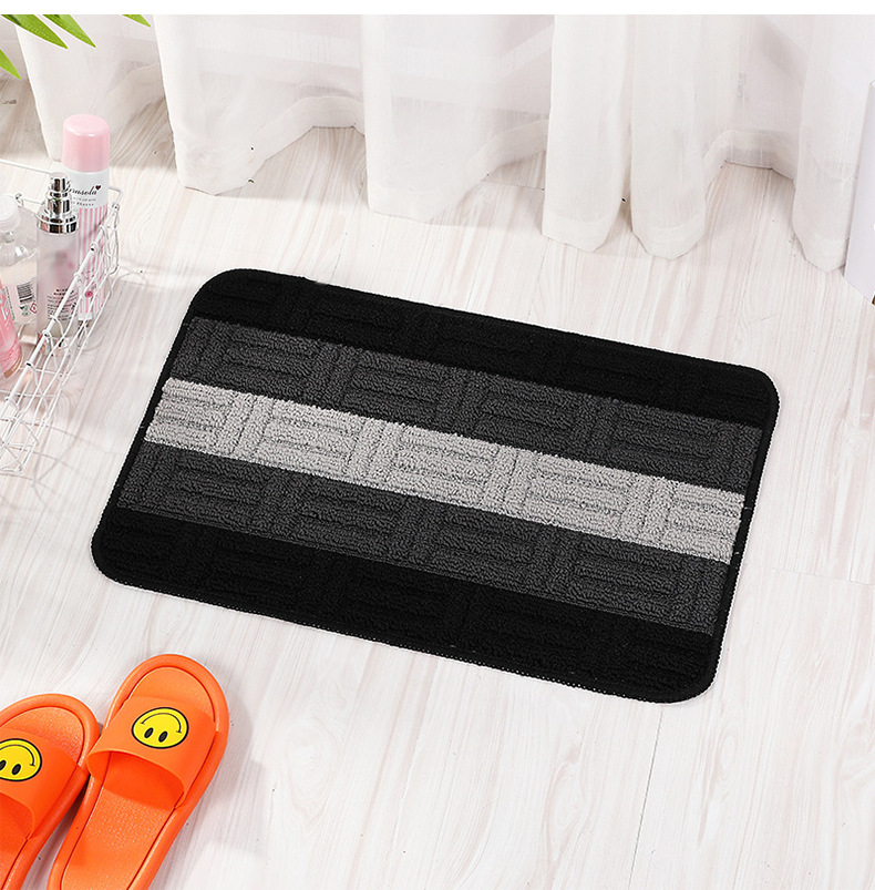 Thảm Lau Chân Kẻ Sọc Siêu Thấm Nước Chống Trượt 40x60CM A1771
