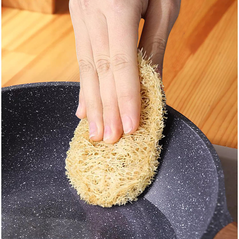 Miếng rửa chén xơ mướp tự nhiên làm sạch nhà bếp miếng cọ rửa xơ mướp giẻ rửa chén A1124