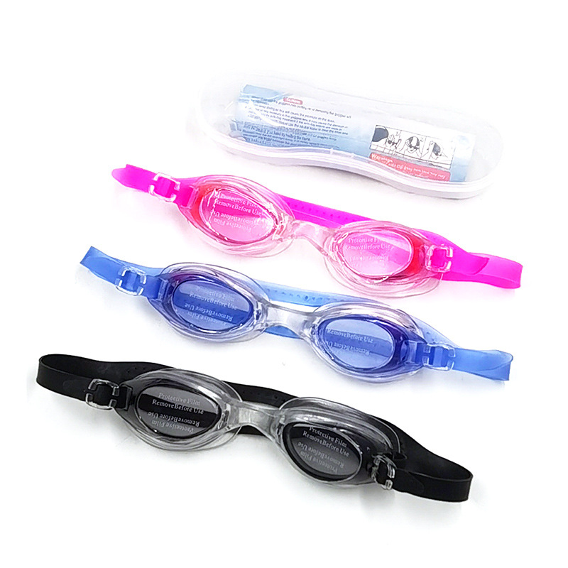 Kính bơi người lớn bảo vệ mắt có hộp, Kính bơi chống nước chống sương mù, Kính lặn hồ bơi đi biển L1321