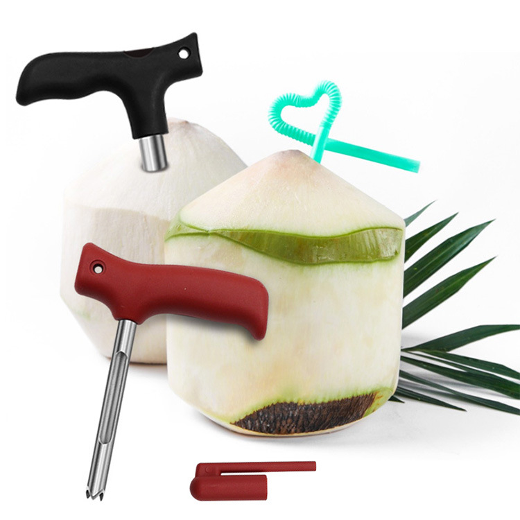 Dụng cụ mở dừa bằng thép không gỉ cầm tay dao cắt dừa dụng cụ mở lỗ dừa dụng cụ lấy lõi dừa dụng cụ đục lỗ L0133