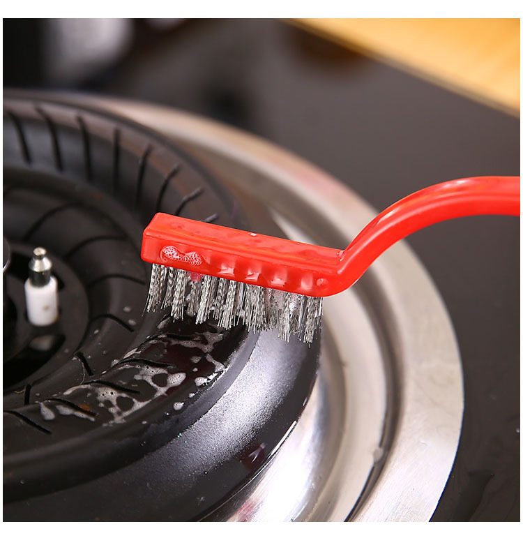 Bộ 3 chổi vệ sinh bếp gas chổi vệ sinh vòi nước khe hở đồ dùng nhà bếp chổi kim loại nhỏ L0624