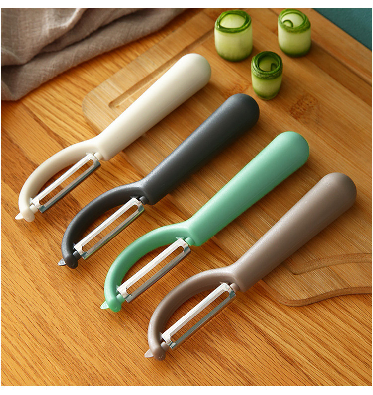 Dao gọt vỏ trái cây bằng thép không gỉ có tay cầm, dụng cụ bào gọt vỏ khoai tây củ quả nhỏ gọn L0623