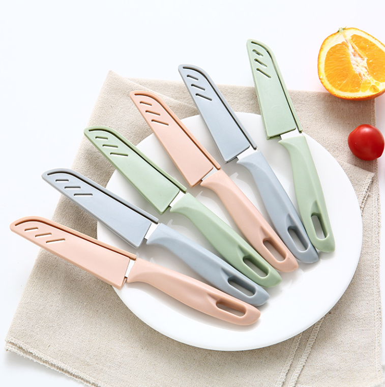 Dao Gọt Trái Cây Có Nắp Đậy An Toàn Sắc Bén Chất Liệu inox Tiện Lợi Mang Theo Du Lịch Dã Ngoại A2314