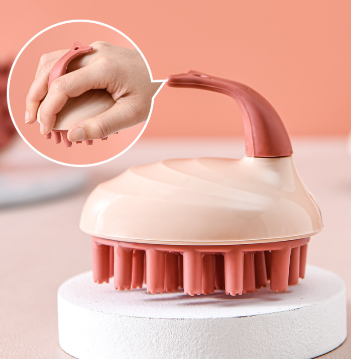 Lược Gội Đầu Massage Silicon Tẩy Tế Bào Chết Da Đầu - Kích Thích Tuần Hoàn Máu, Thư Giản A4851