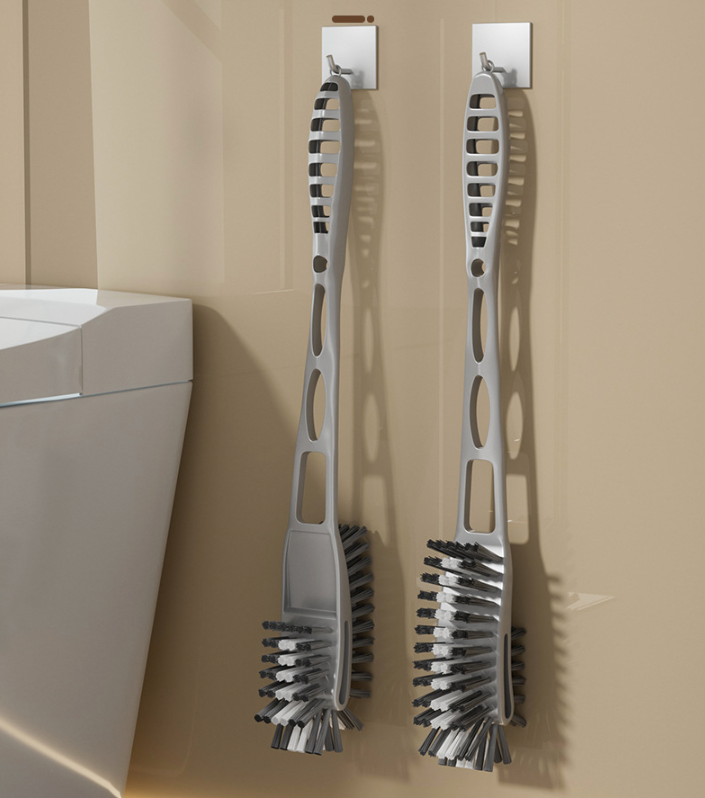 Cọ Toilet Cán Dài 2 Đầu Mã Mới, Bàn Chà Vệ Sinh Bồn Cầu 48CM Loại Tốt A0231