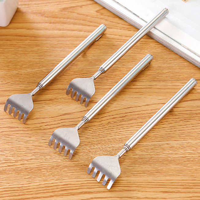 Cây Gãi Ngứa Inox Massage Cây Gậy Gãi Lưng Không Gỉ Gấp Gọn Kéo Dài 50CM L0112