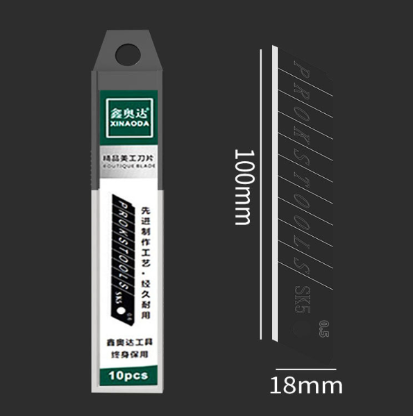 Hộp 10 Lưỡi Dao Cắt Dọc Giấy Thép Đa Năng Siêu Bén ( chỉ lưỡi dao) A1331