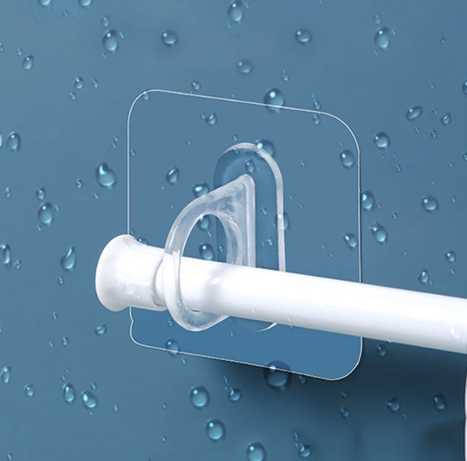 Móc Dán Tường Hình Vòng Tròn Đa Năng Lỗ tròn Đựng Chai sữa tắm, Treo Rèm Cửa không cần khoan tường L0131