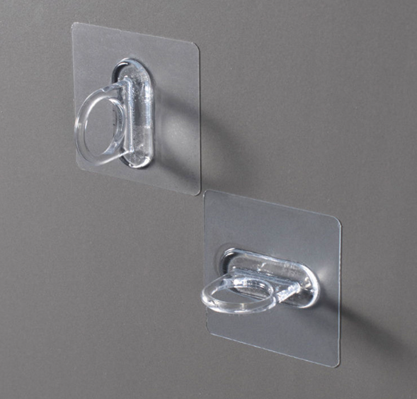 Móc Dán Tường Hình Vòng Tròn Đa Năng Lỗ tròn Đựng Chai sữa tắm, Treo Rèm Cửa không cần khoan tường L0131