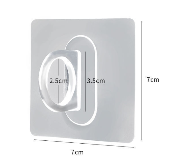 Móc Dán Tường Hình Vòng Tròn Đa Năng Lỗ tròn Đựng Chai sữa tắm, Treo Rèm Cửa không cần khoan tường L0131