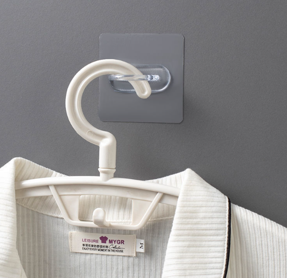 Móc Dán Tường Hình Vòng Tròn Đa Năng Lỗ tròn Đựng Chai sữa tắm, Treo Rèm Cửa không cần khoan tường L0131