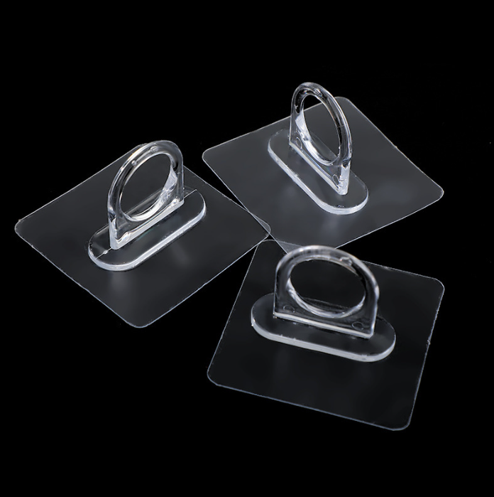 Móc Dán Tường Hình Vòng Tròn Đa Năng Lỗ tròn Đựng Chai sữa tắm, Treo Rèm Cửa không cần khoan tường L0131