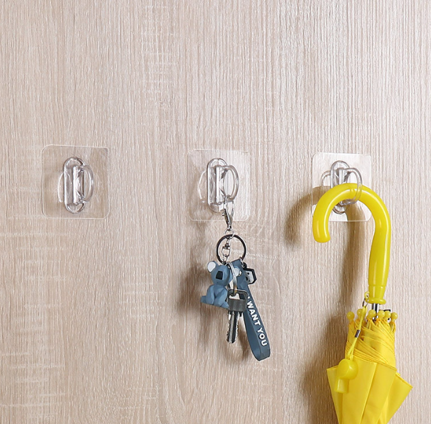 Móc Dán Tường Hình Vòng Tròn Đa Năng Lỗ tròn Đựng Chai sữa tắm, Treo Rèm Cửa không cần khoan tường L0131