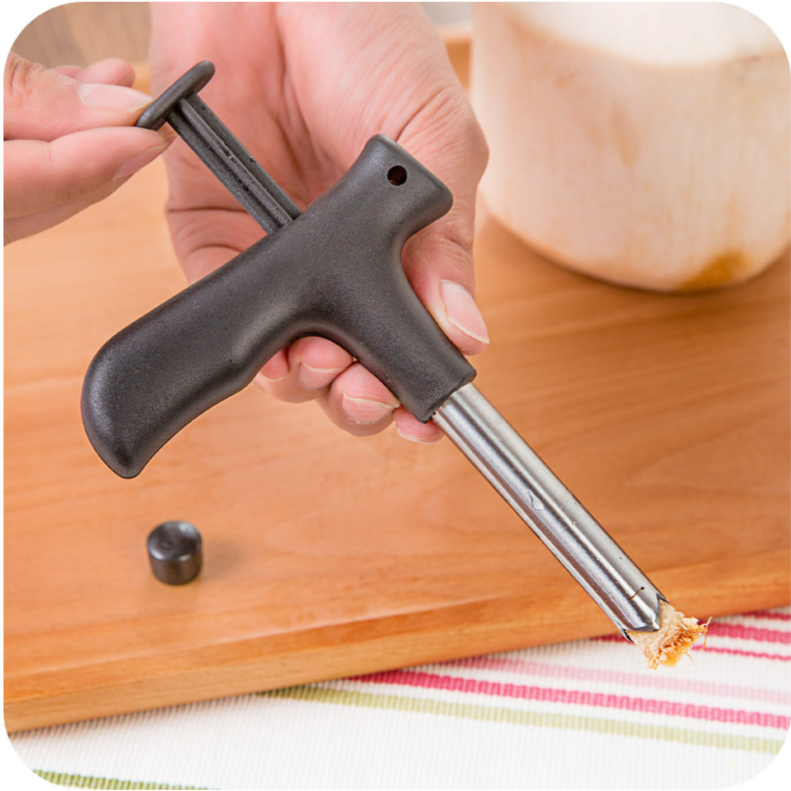 Dụng cụ mở dừa bằng thép không gỉ cầm tay dao cắt dừa dụng cụ mở lỗ dừa dụng cụ lấy lõi dừa dụng cụ đục lỗ L0133