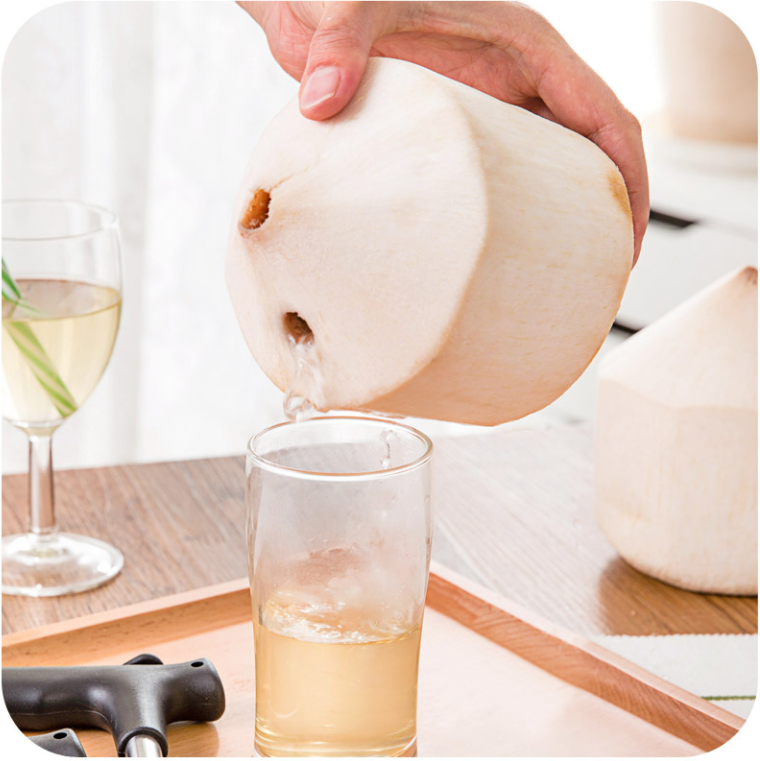 Dụng cụ mở dừa bằng thép không gỉ cầm tay dao cắt dừa dụng cụ mở lỗ dừa dụng cụ lấy lõi dừa dụng cụ đục lỗ L0133