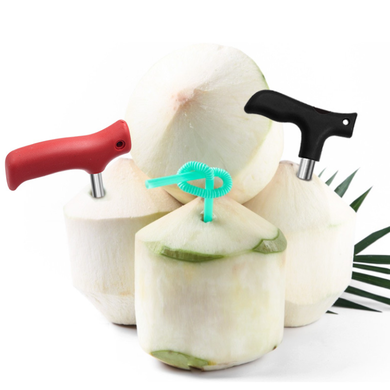 Dụng cụ mở dừa bằng thép không gỉ cầm tay dao cắt dừa dụng cụ mở lỗ dừa dụng cụ lấy lõi dừa dụng cụ đục lỗ L0133