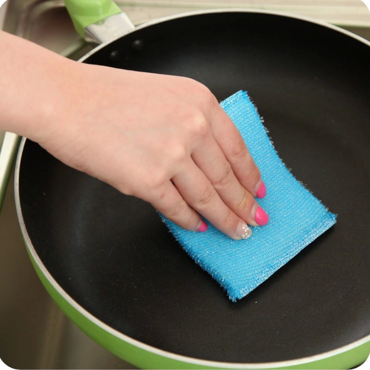 Sét 4 Miếng bọt biển rửa chén bát xoong nồi bếp miếng cọ rửa khăn rửa vệ sinh nhà bếp L0141