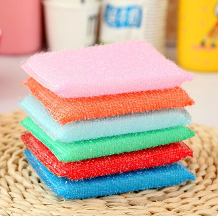 Sét 4 Miếng bọt biển rửa chén bát xoong nồi bếp miếng cọ rửa khăn rửa vệ sinh nhà bếp L0141