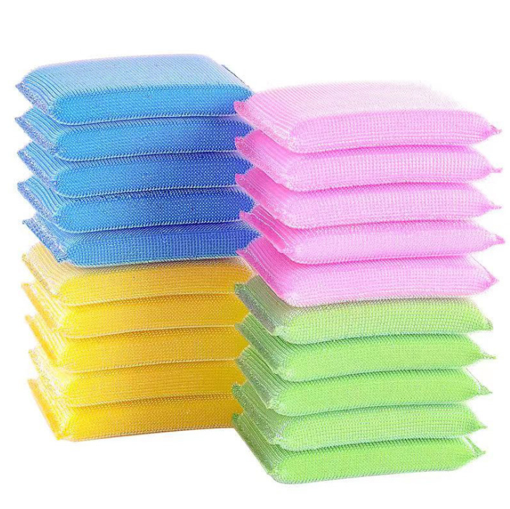 Sét 4 Miếng bọt biển rửa chén bát xoong nồi bếp miếng cọ rửa khăn rửa vệ sinh nhà bếp L0141