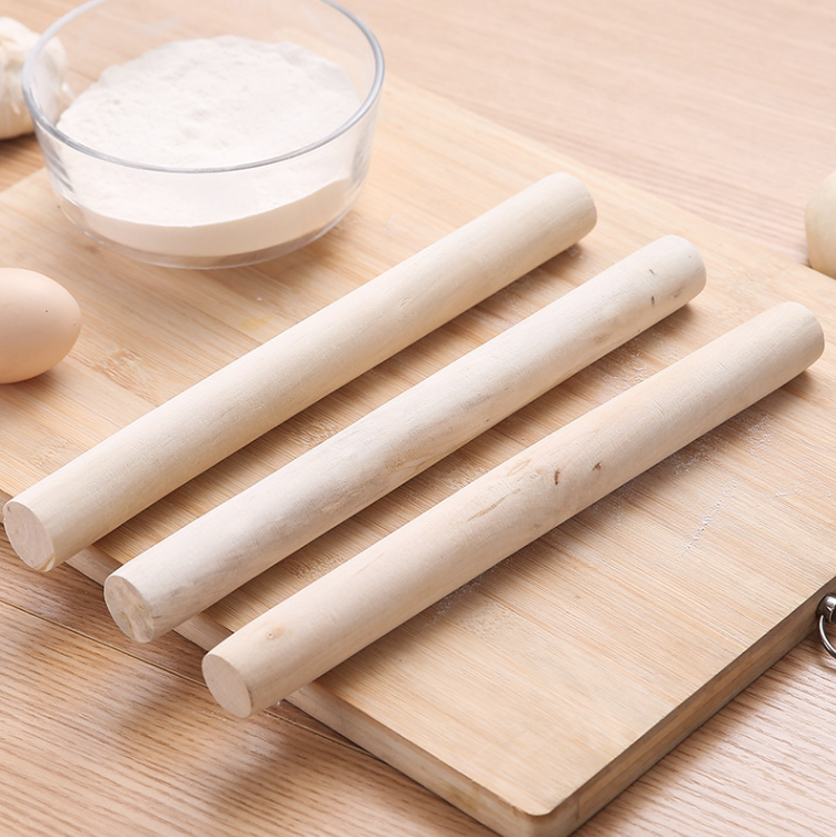 Thanh Gỗ Cán bột làm bánh Chống dính, cán bột gỗ đặc tiện dụng nhà bếp A1731