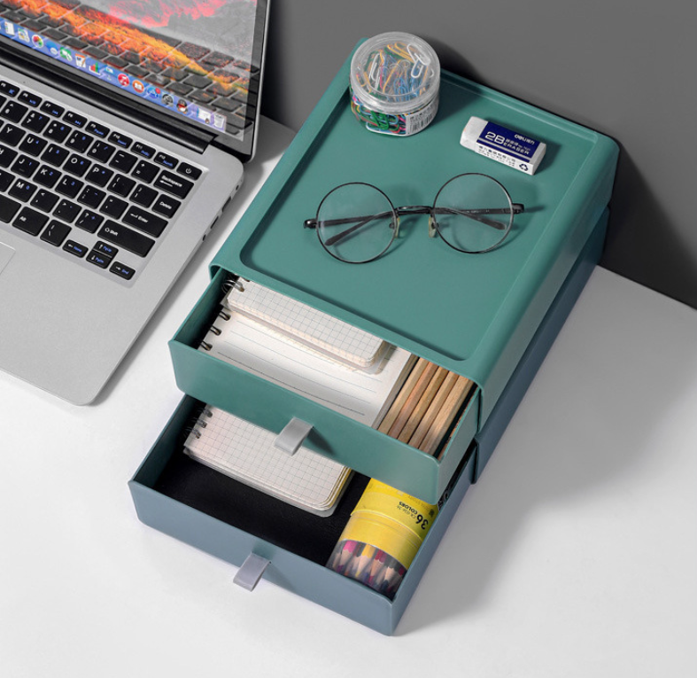 Hộp đựng đồ ngăn kéo nhiều màu sắc đựng đồ dùng học sinh đồ dùng văn phòng phẩm A0251