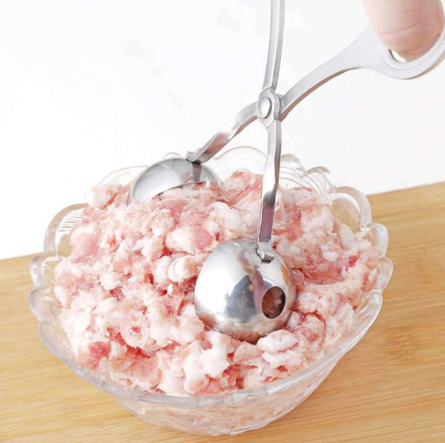 Kẹp Thịt Viên Khuôn Làm Thịt Viên Thép Không Gỉ Dụng cụ Làm Cơm Viên Tròn Đa Năng L0144