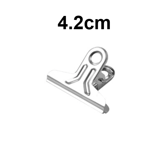 Kẹp thép không gỉ kẹp văn phòng phẩm hồ sơ nhỏ kẹp lưu trữ đuôi dài cố định chắc chắn L1721