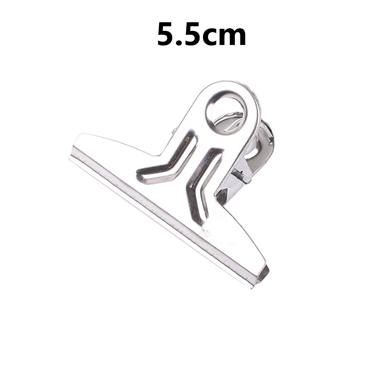 Kẹp thép không gỉ kẹp văn phòng phẩm hồ sơ nhỏ kẹp lưu trữ đuôi dài cố định chắc chắn L1721