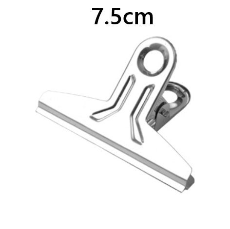 Kẹp thép không gỉ kẹp văn phòng phẩm hồ sơ nhỏ kẹp lưu trữ đuôi dài cố định chắc chắn L1721