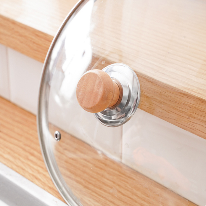 Núm nắp nồi vung nồi bằng gỗ thay thế nắp nồi đậy đa năng nắp chống bỏng khi mở nắpL0232