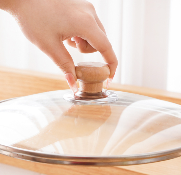 Núm nắp nồi vung nồi bằng gỗ thay thế nắp nồi đậy đa năng nắp chống bỏng khi mở nắpL0232