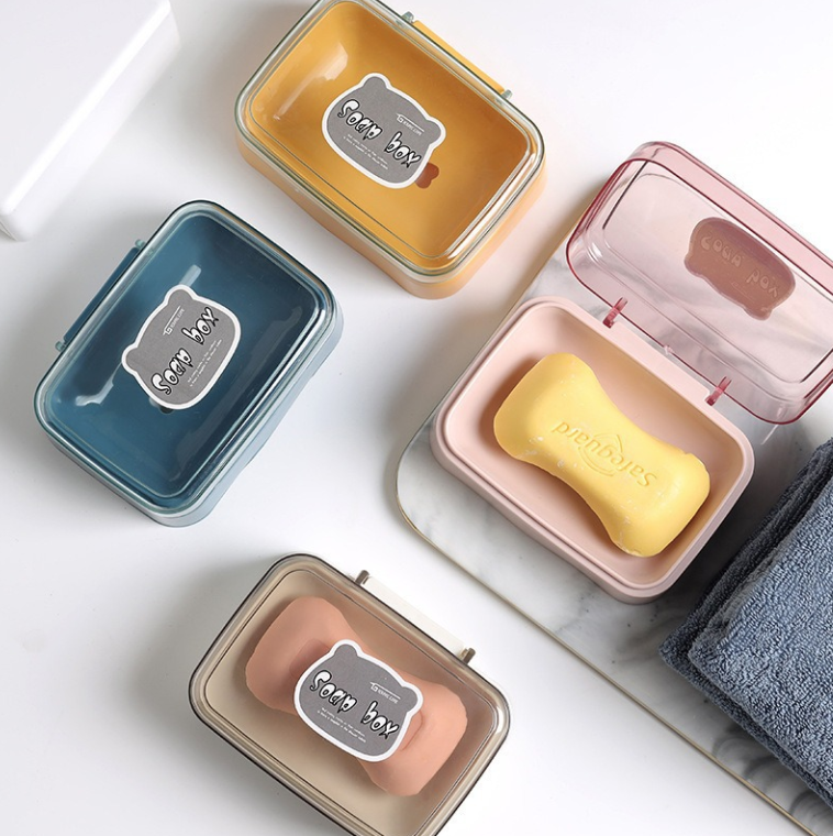 Hộp đựng xà phòng có nắp, không tích tụ nước, giá để xà phòng hộp đựng xà phòng du lịch L0243