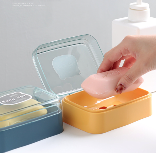 Hộp đựng xà phòng có nắp, không tích tụ nước, giá để xà phòng hộp đựng xà phòng du lịch L0243