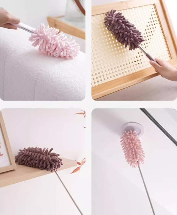 Chổi quét bụi lông vũ quét bụi vệ sinh phòng khách giường ngủ xe hơi trần nhà có thể kéo dài 80CM L0244