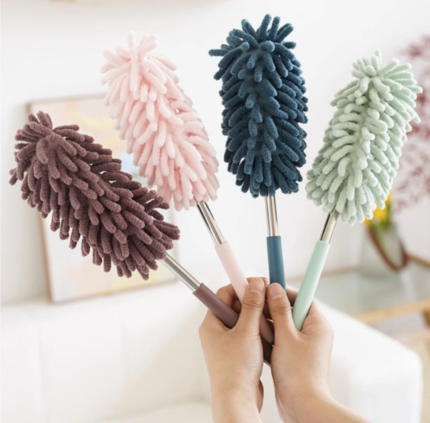 Chổi quét bụi lông vũ quét bụi vệ sinh phòng khách giường ngủ xe hơi trần nhà có thể kéo dài 80CM L0244