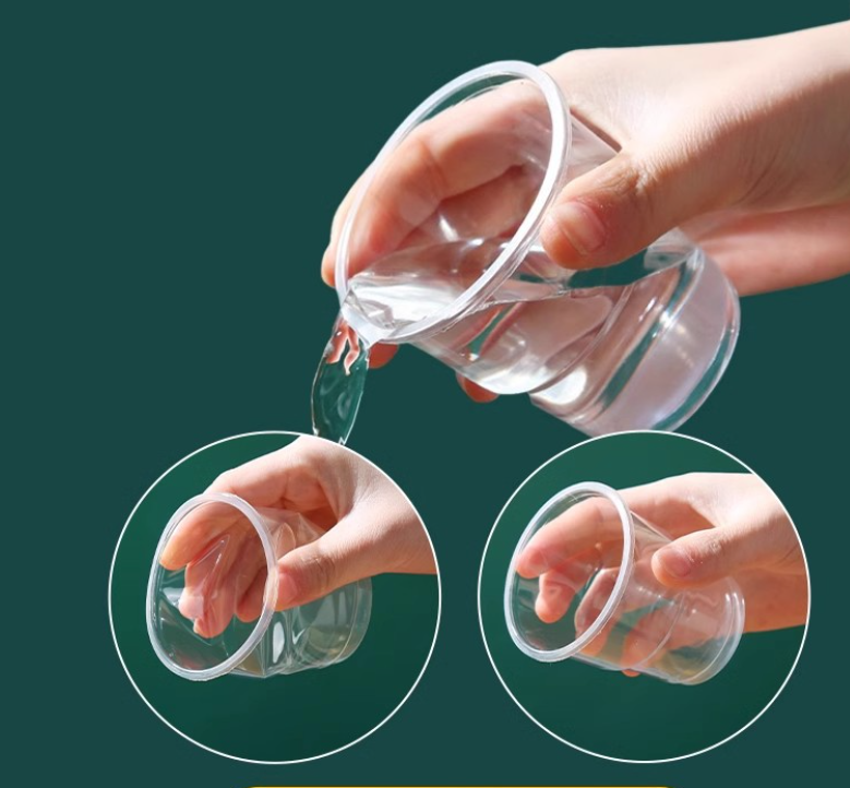 Cốc nhựa dùng một lần 170ml cốc uống nước bằng nhựa dày cho quán ăn nhà hàng an toàn L0252