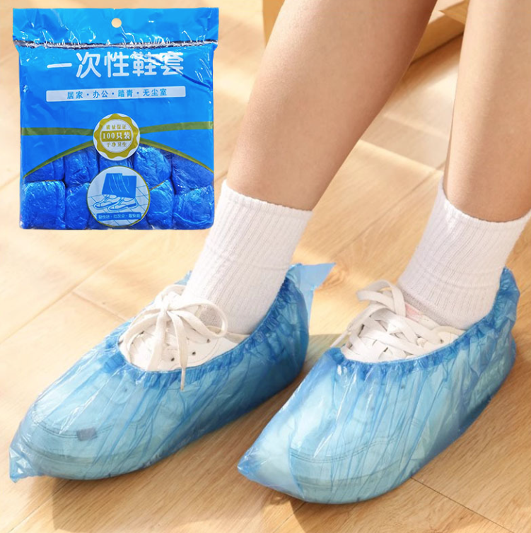 Sét 100 Bao giày Nylon dùng một lần để vệ sinh nhà cửa, chống mưa, chống thấm nước chống bụi (100 chiếc) L0253