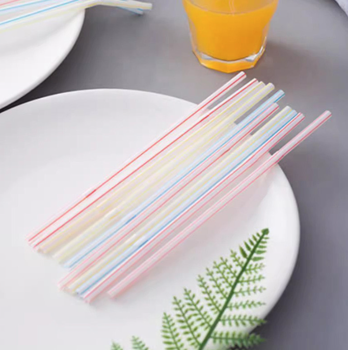 Ống hút nhựa dùng một lần nhiều màu có đầu cong dùng cho nước trái cây, sữa đậu nành L0254