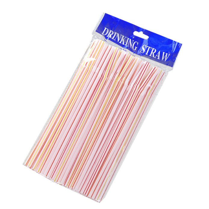 Ống hút nhựa dùng một lần nhiều màu có đầu cong dùng cho nước trái cây, sữa đậu nành L0254