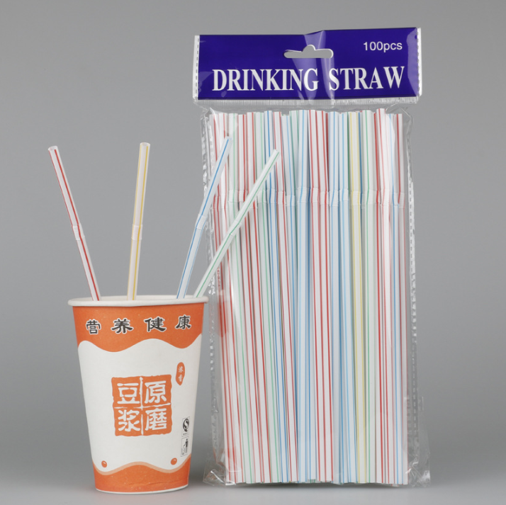 Ống hút nhựa dùng một lần nhiều màu có đầu cong dùng cho nước trái cây, sữa đậu nành L0254