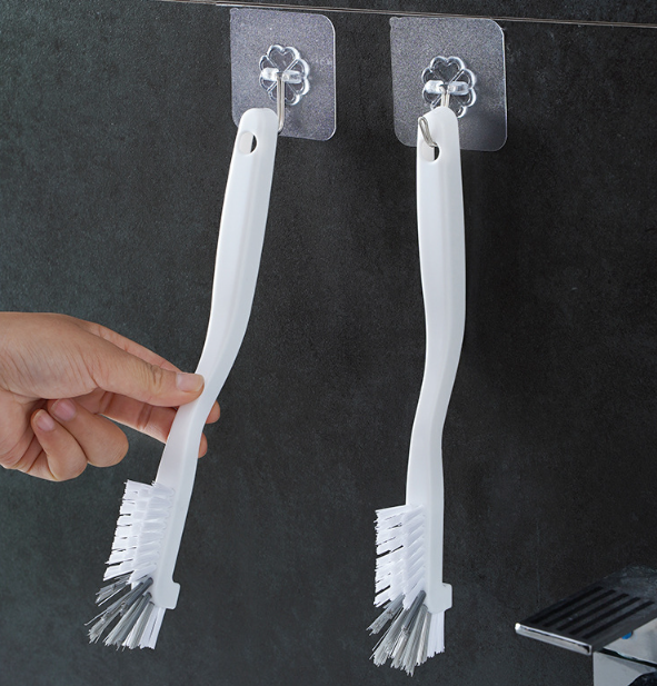 Bàn chải vệ sinh cốc trắng xám cán dài cọ vệ sinh nắp cốc gia dụng cọ vệ sinh hải sản tôm cua ghẹ L0311