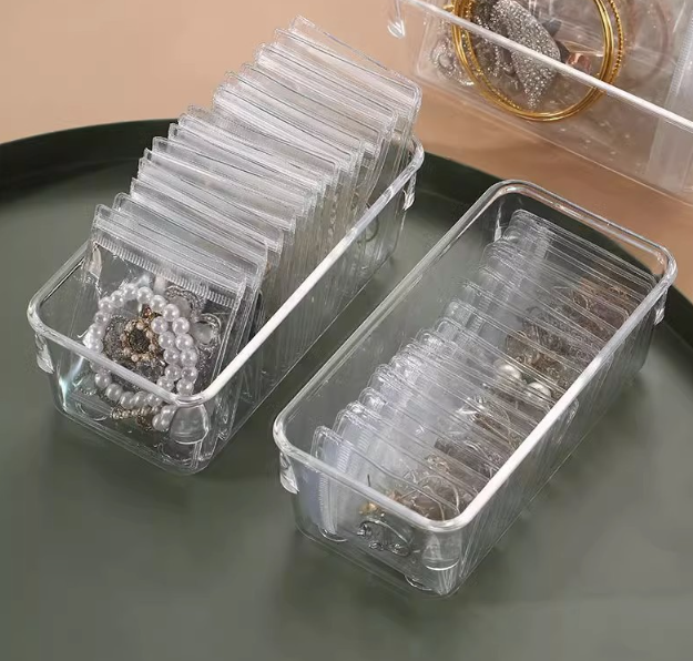 Sét 20 Túi Zip trong suốt đựng đồ trang sức chống oxy hóa đựng bông tai vòng cổ nhẫn đồng hồ L0331