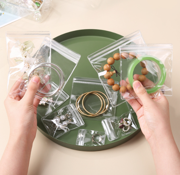 Sét 20 Túi Zip trong suốt đựng đồ trang sức chống oxy hóa đựng bông tai vòng cổ nhẫn đồng hồ L0331