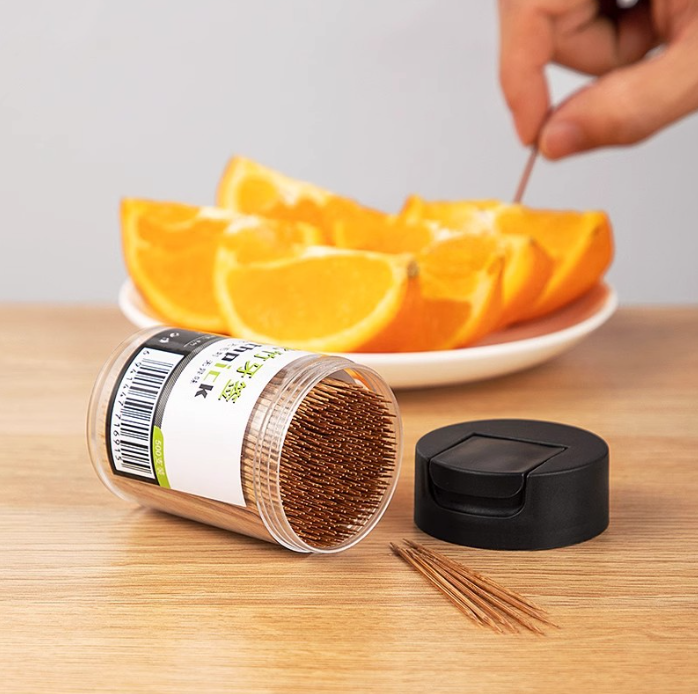 Hộp 500 chiếc tăm tre carbon tăm xỉa răng nhà hàng quán ăn dùng một lần tăm tre 2 đầu L0332