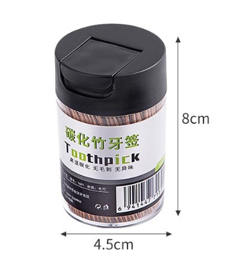 Hộp 500 chiếc tăm tre carbon tăm xỉa răng nhà hàng quán ăn dùng một lần tăm tre 2 đầu L0332