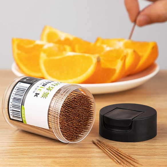 Hộp 500 chiếc tăm tre carbon tăm xỉa răng nhà hàng quán ăn dùng một lần tăm tre 2 đầu L0332